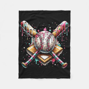 Bysebyll Home Plate Eiscreme-Tropf-Streusel Drip  Fleecedecke