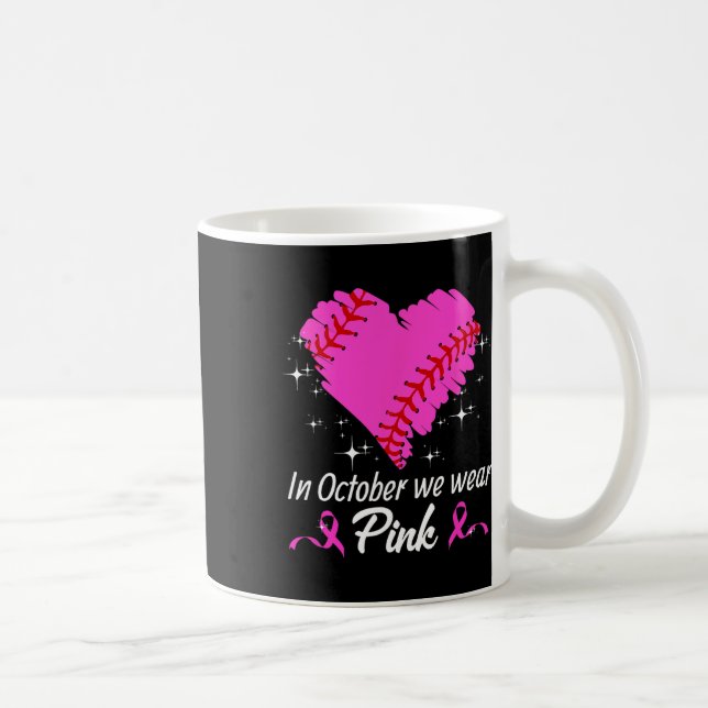 Bysebyll im Oktober tragen wir rosa Brustkrebs Awa Kaffeetasse (Rechts)