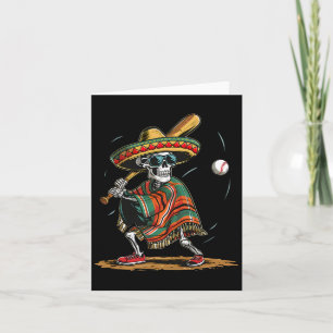 Bysebyll Skeleton Mexican Sombrero Cinco De Mayo 1 Karte