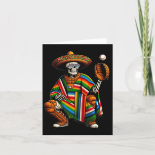 Bysebyll Skeleton Mexican Sombrero Cinco De Mayo B Karte