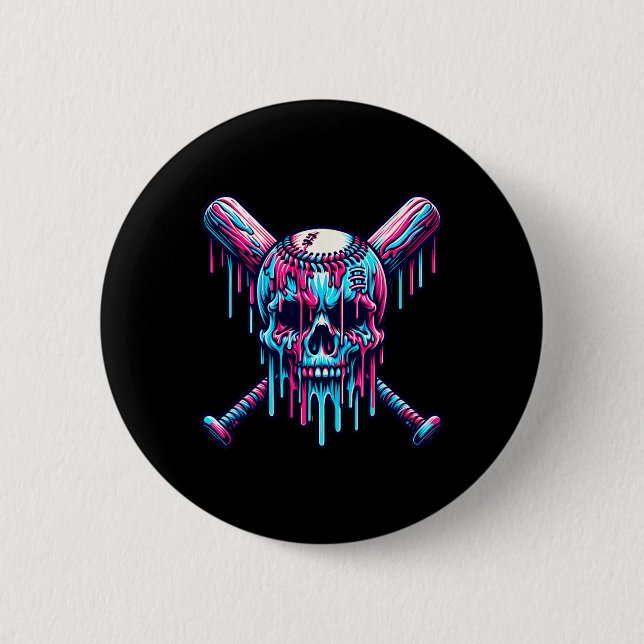 Bysebyll Skull Drip Bysebyll Drip Bysebyll Eiscre Button (Vorderseite)