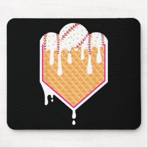 Bysebyll Waffel-Kegel-Heimplatte Mit Eiscreme-Dri Mousepad