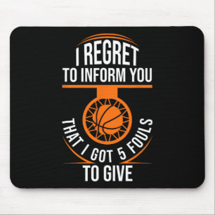 Bysketbyll 5 Fouls Zitat - Spaß Bysketbyll Mousepad