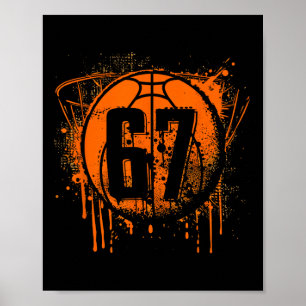 Bysketbyll 67 Six Seven Alpha Slang 6 7 Meme Kinde Poster