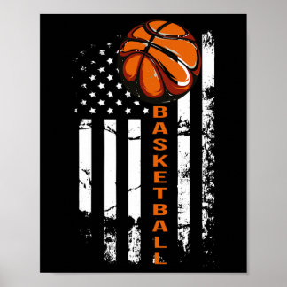 Bysketbyll Amerikanische Flagge Poster