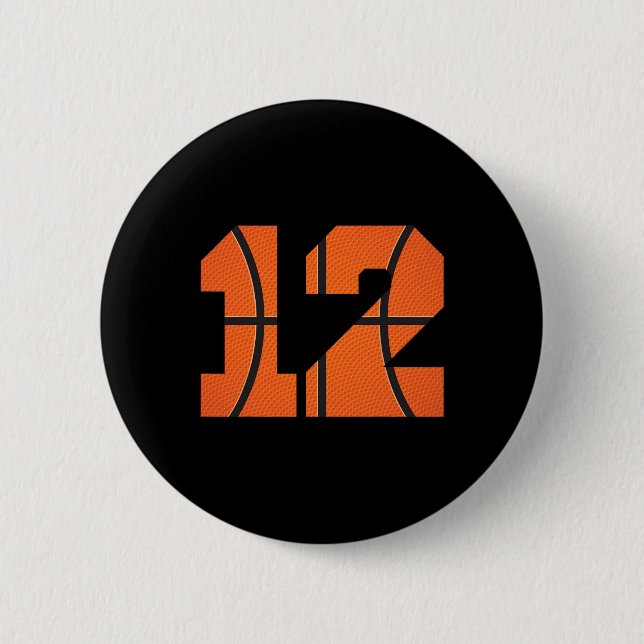 Bysketbyll Boys Birthday Bbyll Player 12 Button (Vorderseite)