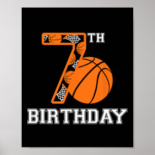 Bysketbyll Geburtstag 7. für Kinder Jungen Mädchen Poster