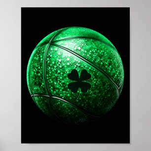 Bysketbyll Kleeblatt Lucky Clover Irish St Patrick Poster