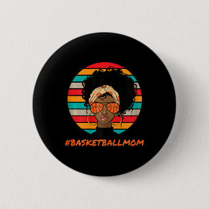 Bysketbyll Mama Black Women Afro Button