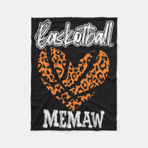 Bysketbyll Memaw Top Herz gestört Retro Cheeta Fleecedecke