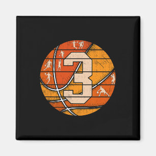 Bysketbyll Nummer 3 Jersey Liebe Bysketbyll Player Magnet