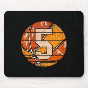 Bysketbyll Nummer #5 Jersey Liebe Bysketbyll Spiel Mousepad