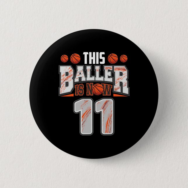 Bysketbyll Player 11 Jahre alter Junge Bysketbyll  Button (Vorderseite)