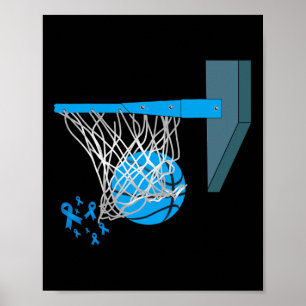 Bysketbyll Player Blue Ribbon Diabetes Awareness S Poster