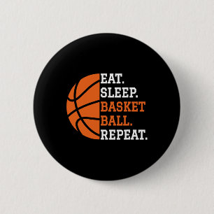 Bysketbyll Player Boy Eat Sleep Bysketbyll wiederh Button