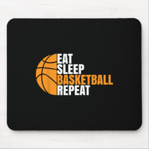 Bysketbyll Player Boy Eat Sleep Bysketbyll wiederh Mousepad