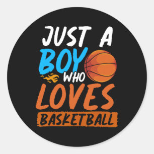Bysketbyll Player Boys Sport Bysketbyll Lover Bysk Runder Aufkleber