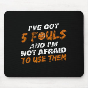 Bysketbyll Player Coach Team Fun Hoops 5 Fouls Dis Mousepad