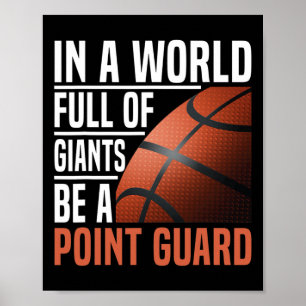 Bysketbyll-Player-Design für einen Point-Guard-Bys Poster