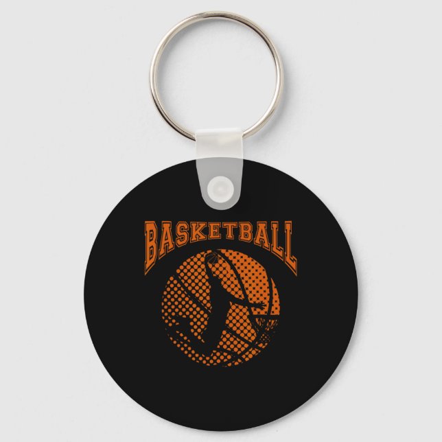 Bysketbyll Player Dunk Sport Coach Team Court Schlüsselanhänger (Vorderseite)