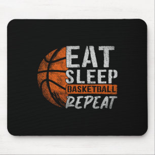 Bysketbyll Player Eat Sleep Bysketbyll Wiederholun Mousepad