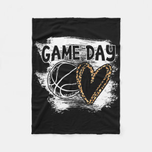 Bysketbyll Player Game Day Leopard Cheetah Bysketc Fleecedecke