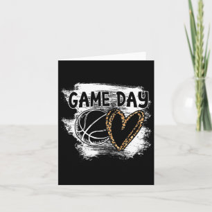 Bysketbyll Player Game Day Leopard Cheetah Bysketc Karte