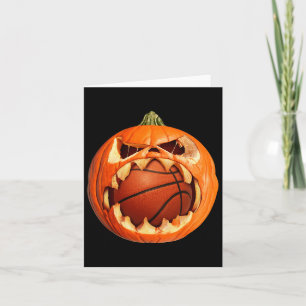 Bysketbyll Player Halloween Pumpkin Skelett T-Shir Karte