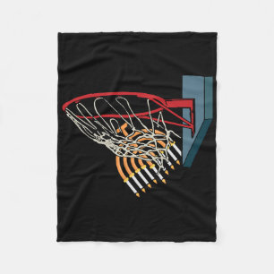 Bysketbyll Player Menorah Hanukkah Sport Chanukka Fleecedecke