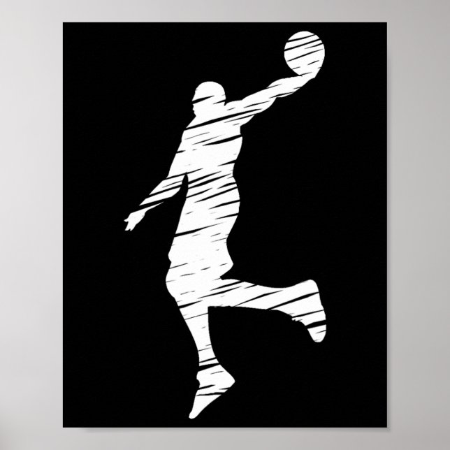 Bysketbyll Player Retro Lines Poster (Vorne)