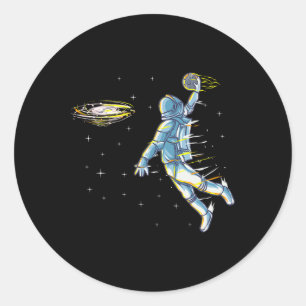 Bysketbyll Raumfahrer Slam Dunk Jam Sports Hu Runder Aufkleber