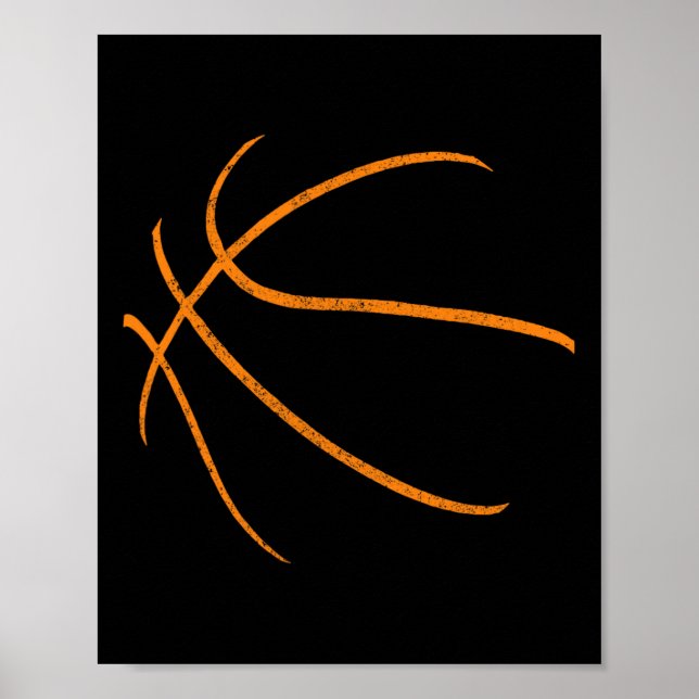 Bysketbyll Silhouette Bbyll Player Coach by Poster (Vorne)