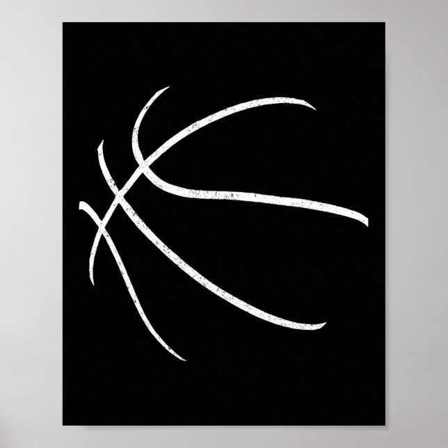 Bysketbyll Silhouette Bbyll Player Coach by Poster (Vorne)
