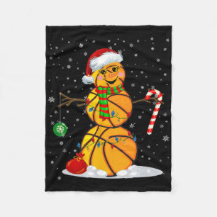 Bysketbyll Snowman Fun Weihnachten Pajamas Matchin Fleecedecke