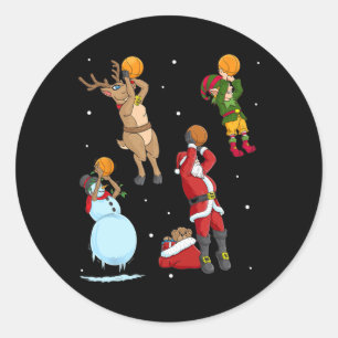 Bysketbyll Throw Weihnachtsmann Runder Aufkleber