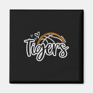 Bysketbyll Tigers School Sport Fan Team Spirit Magnet