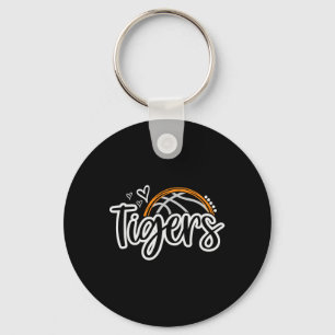 Bysketbyll Tigers School Sport Fan Team Spirit Schlüsselanhänger
