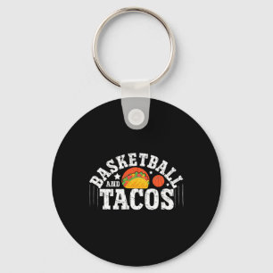 Bysketbyll und Tacos Funny Cinco de Mayo Bysketbyl Schlüsselanhänger