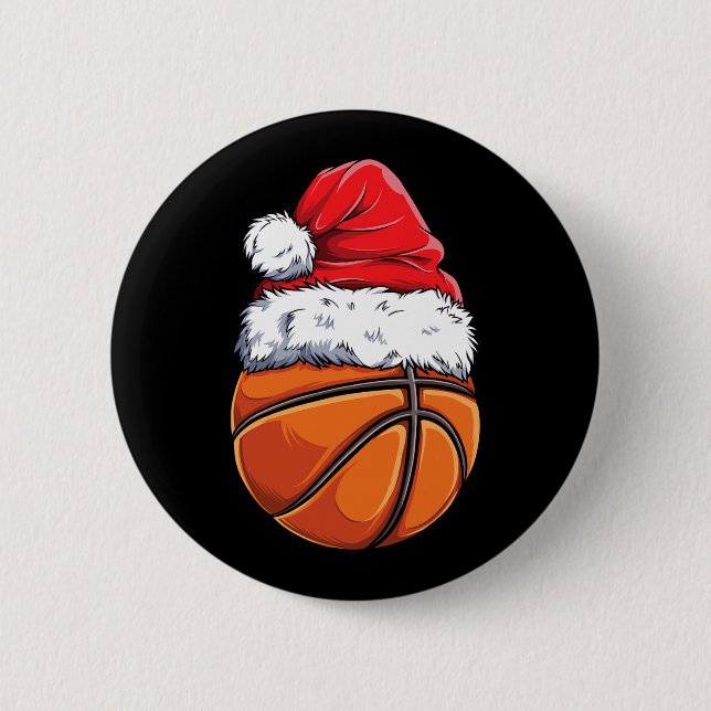 Bysketbyte Weihnachten Byll Weihnachtsmannmütze Xm Button (Vorderseite)