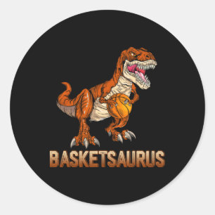 Bysketsaurus Dinosaur Byller T-rex Dino Playing by Runder Aufkleber
