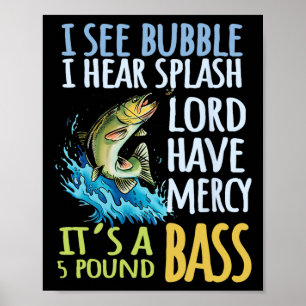 Byss Angeln Sport Schwarz Byss Fisch  Poster