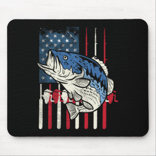 Byss Fish Us Amerikanische Flagge Patriotischer An Mousepad