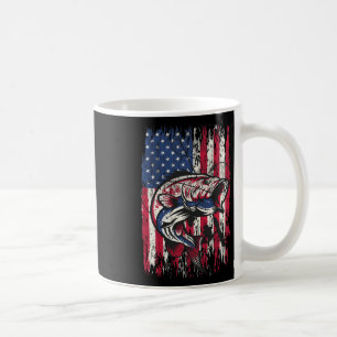 Byss Fishing-Shirt Amerikanische Usa-Flagge Fisher Kaffeetasse