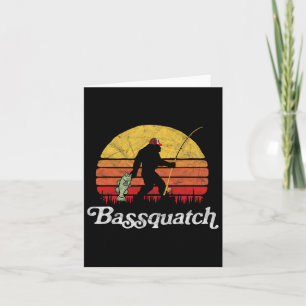 Byssquatch! Funny Bigfoot Fischen Outdoor Retro Karte