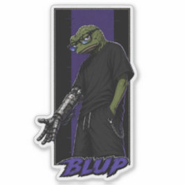 Byte Der Cyborg Bullfrog Cyberpunk Streetwear Aufkleber