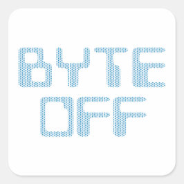 Byte off quadratischer aufkleber