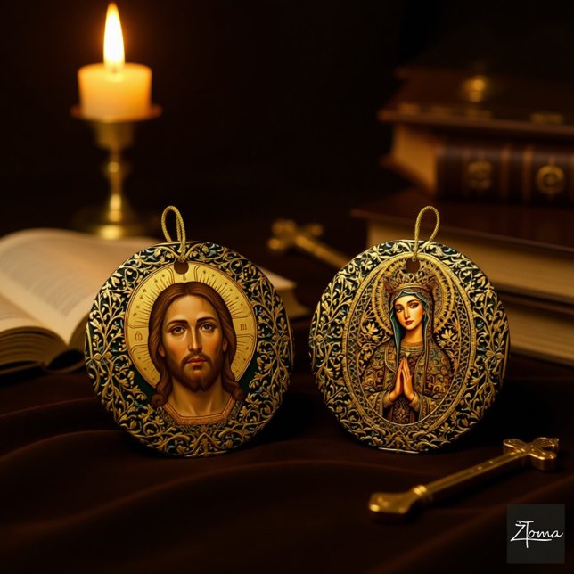 Byzantine Christ Icon - Jesus Keramik Ornament (Von Creator hochgeladen)