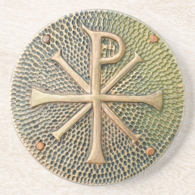 Byzantine cross symbol metal medallion history anc getränkeuntersetzer (Vorne)