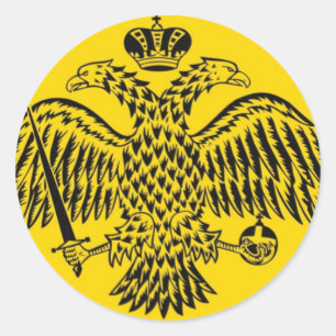 Byzantine Empire Flag Runder Aufkleber