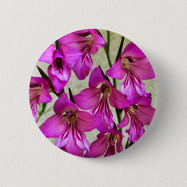 Byzantine Gladiolus Abzeichen Button (Vorderseite)